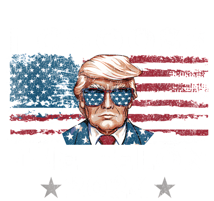 I Choose The Felon 2024 Funny Republican Patriot Womens California Wash Sweatshirt