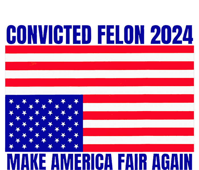 Trump 2024 Convicted Felon American Flag T-Shirt