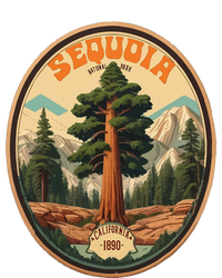 Sequoia National Park Tree Illustration Hiking Ladies Long Sleeve Shirt