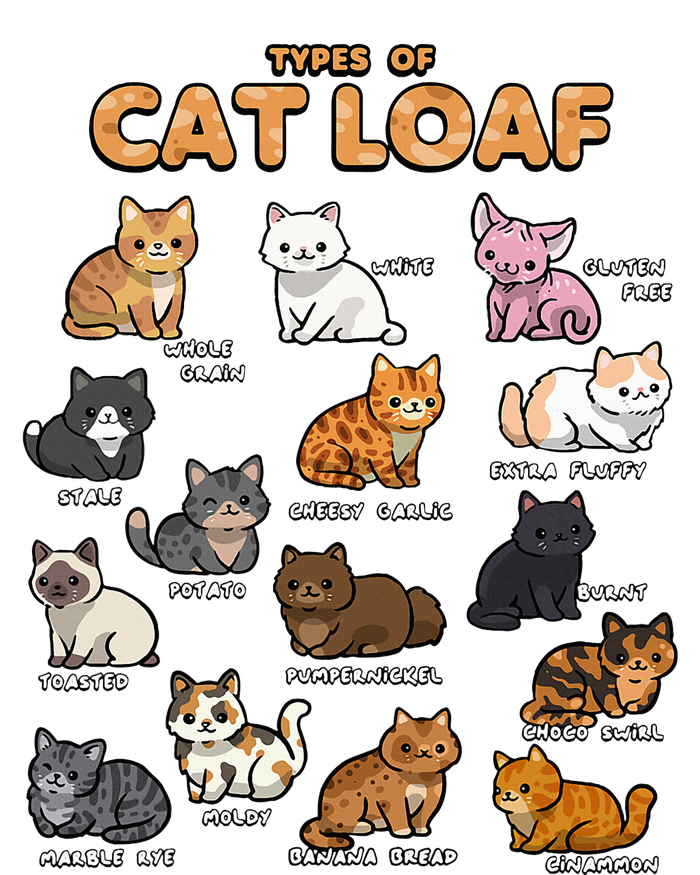 Types Of Cat Loaf Cute Kitten Kawaii Cats T-Shirt