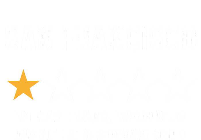 San Francisco Very Bad Would Not Recommend Funny Hilarious Bay Area Humor Performance Long Sleeve Polo