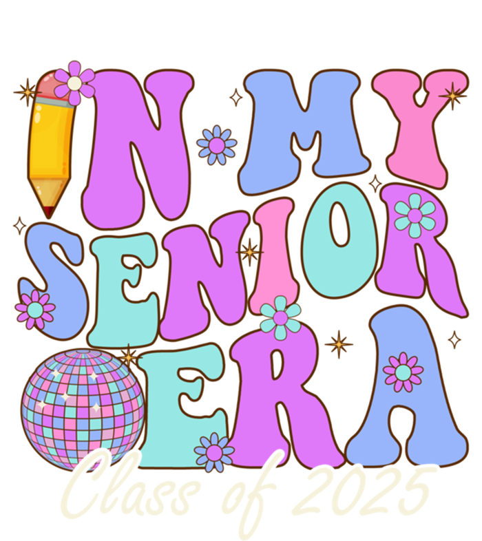 In My Senior Era Class Of 2025 Graduate Retro Groovy Gift Women's Racerback Tank