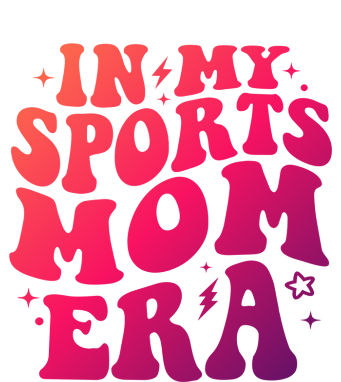 In My Sports Mom Era Groovy Sports Mama Football Basketball Meaningful Gift Button