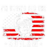 IM Voting For The Outlaw 2024 Funny Trump Womens Funnel Neck Pullover Hood