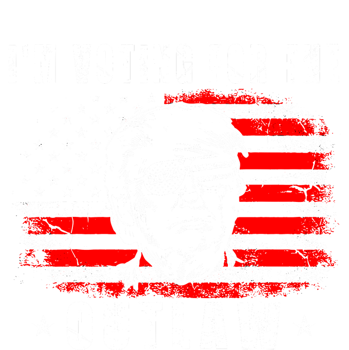 IM Voting For The Outlaw 2024 Funny Trump Womens Funnel Neck Pullover Hood