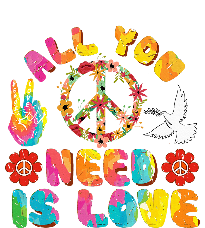 All You Need Is Love Tie Dye Peace Sign 60s 70s Peace Sign Daily Commute Backpack