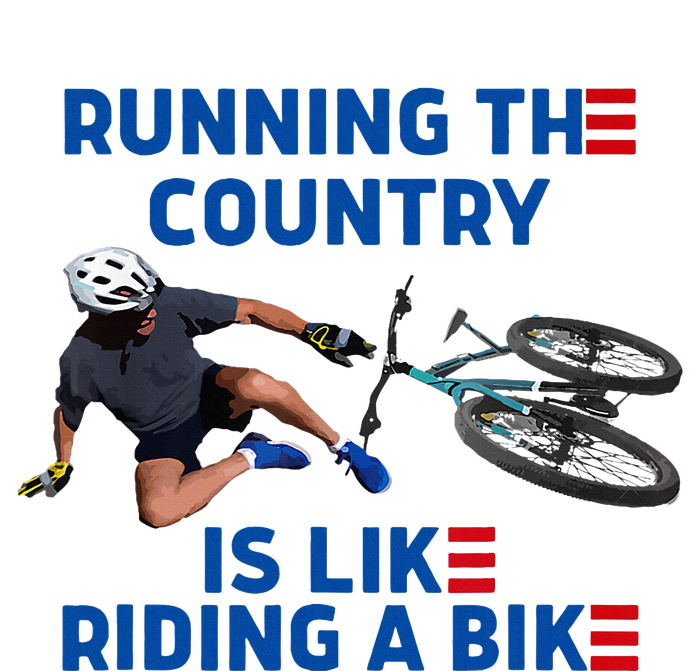 Biden Bike Bicycle Running The Country Is Like Riding A Bike Large Microfiber Waffle Golf Towel