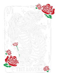 The Lovers Tarot Card Occult Skeleton Roses Gothic Kissing Cooling Performance Long Sleeve Crew