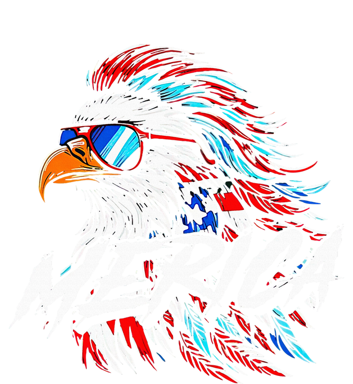 Merica Mullet Eagle Funny 4th Of July Women's Fleece Hoodie