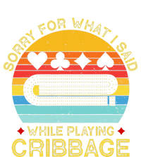 Cribbage Funny Sorry For What I Said While Playing Women's Tri-Blend 3/4-Sleeve Raglan Shirt