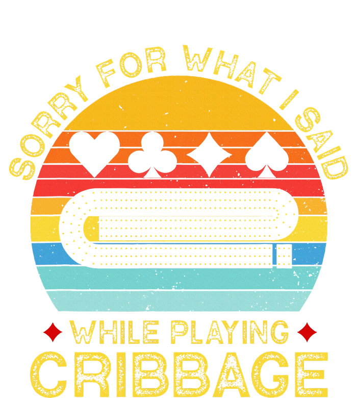 Cribbage Funny Sorry For What I Said While Playing Women's Tri-Blend 3/4-Sleeve Raglan Shirt