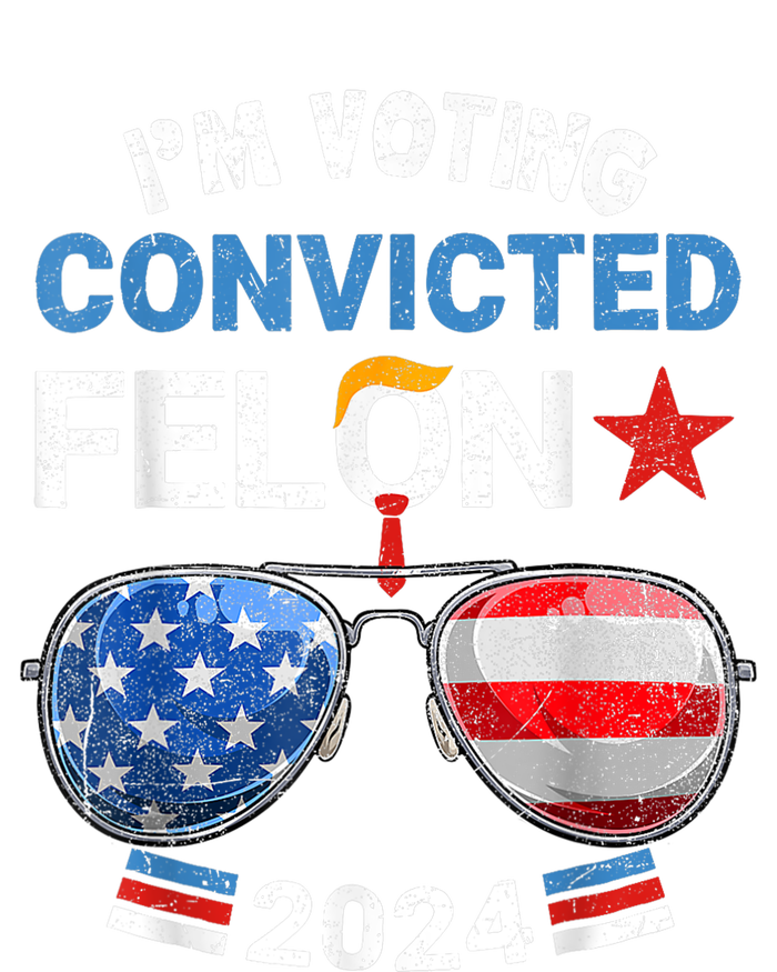 I Am Voting Convicted Felon 2024 Retro 2024 Convicted Felon Sustainable Knit Beanie