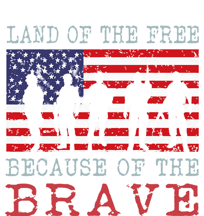 American Flag Land Of The Free Because Of The Brave Tall T-Shirt