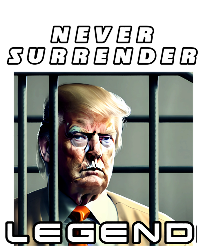 2 Finger Never Surrender Save America Legend Trump Mug Shot Premium T-Shirt