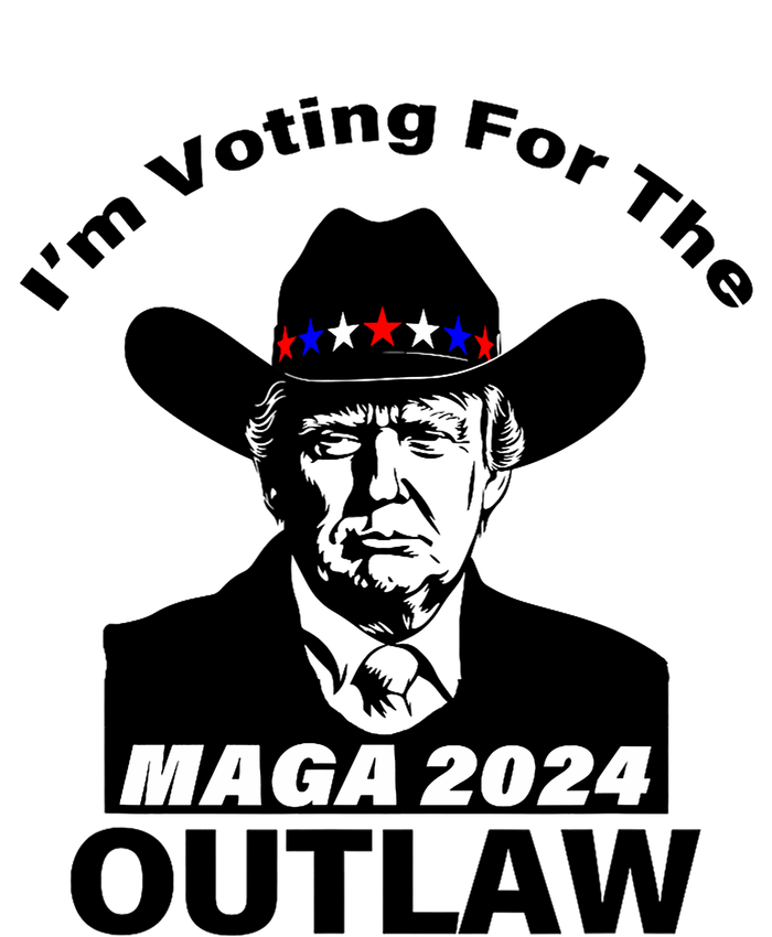 Donald Trump Maga IM Voting For The Outlaw 2024 President V-Neck T-Shirt