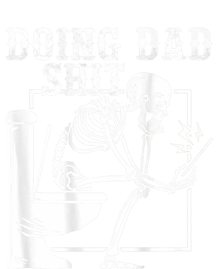 Funny Father Doing Dad Shit Skeleton Toilet Premium Hoodie