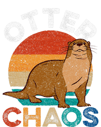 Otter Chaos Cute Otter Lover Animal Puns Punny Ladies Long Sleeve Shirt