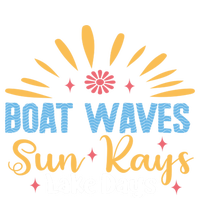 Boat Waves Sun Rays Lake Days Summer Vacation Vibes Retro Funny Gift Poster