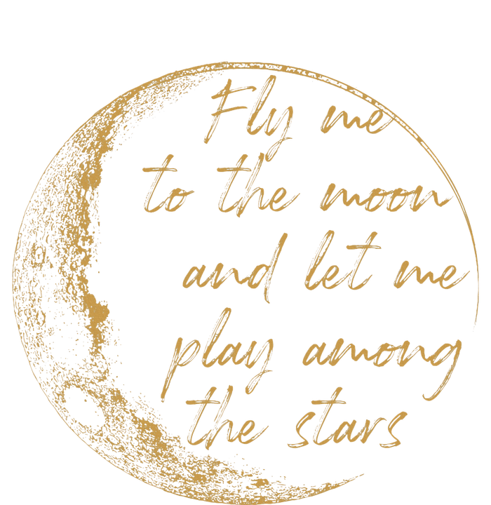 CelestialD Gold Fly Me To The Moon T-Shirt