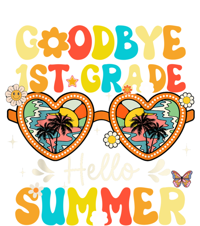 Happy Last Day Of School Goodbye 1st Grade Hello Summer Cute Gift Tie-Dye Long Sleeve Shirt