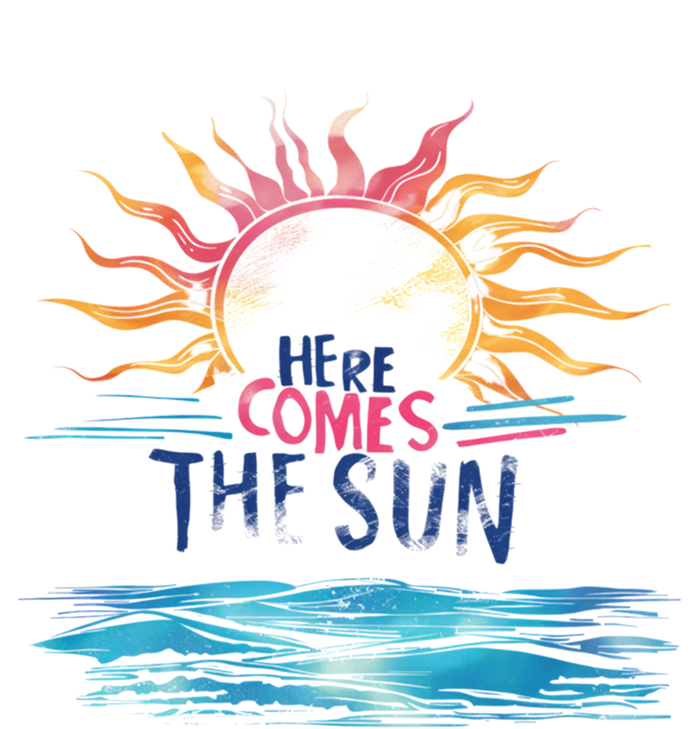 Here Comes The Sun Beach Retro Tropical Summer Cute Gift T-Shirt