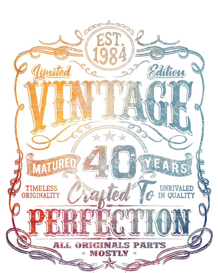 Vintage 1984 Limited Edition 40 Year Old 40th Birthday T-Shirt