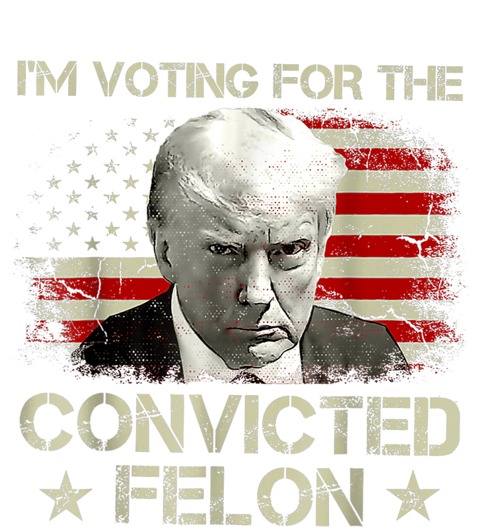 IM Voting Convicted Felon 2024 Trump 2024 Convicted Felon Pom Pom 12in Knit Beanie