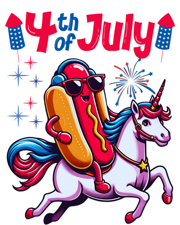 4th Of July Hotdog Unicorn Patriotic American Flag Great Gift T-Shirt