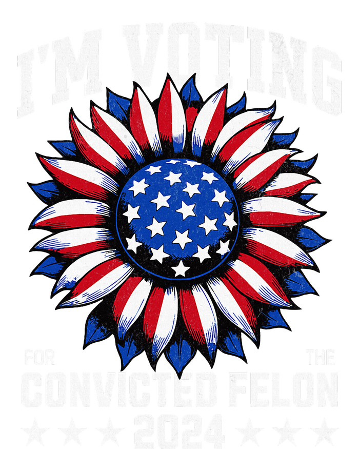 Im Voting For A Felon In 2024 V-Neck T-Shirt