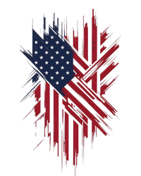 United States Flag Integrated With A Modern T-Shirt