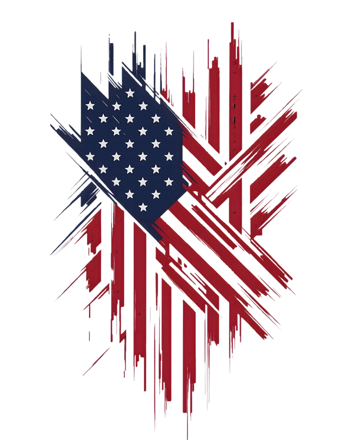 United States Flag Integrated With A Modern T-Shirt