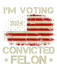 IM Voting For The Convicted Felon Funny Pro Trump 2024 Bella+Canvas Jersey Crop Tee