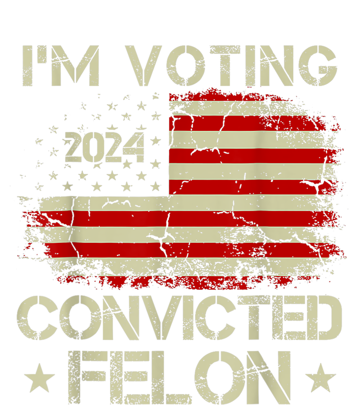 IM Voting For The Convicted Felon Funny Pro Trump 2024 Bella+Canvas Jersey Crop Tee