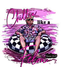 Chillin Like A Felon Retro Summer Pink Funny Trump 2024 High Crown Mesh Back Trucker Hat