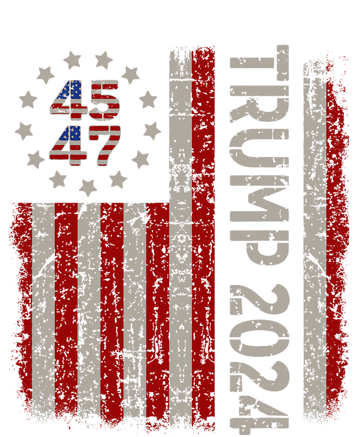 45 47 Trump 2024 American Flag T-Shirt