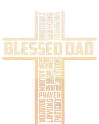 Blessed Dad Fathers Day Cross Christian Papa Sustainable Bucket Hat