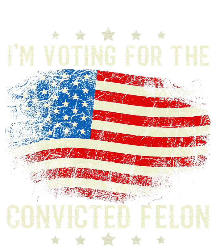 IM Voting For The Convicted Felon Funny Retro American Flag Women’s Perfect Tri Rocker Tank