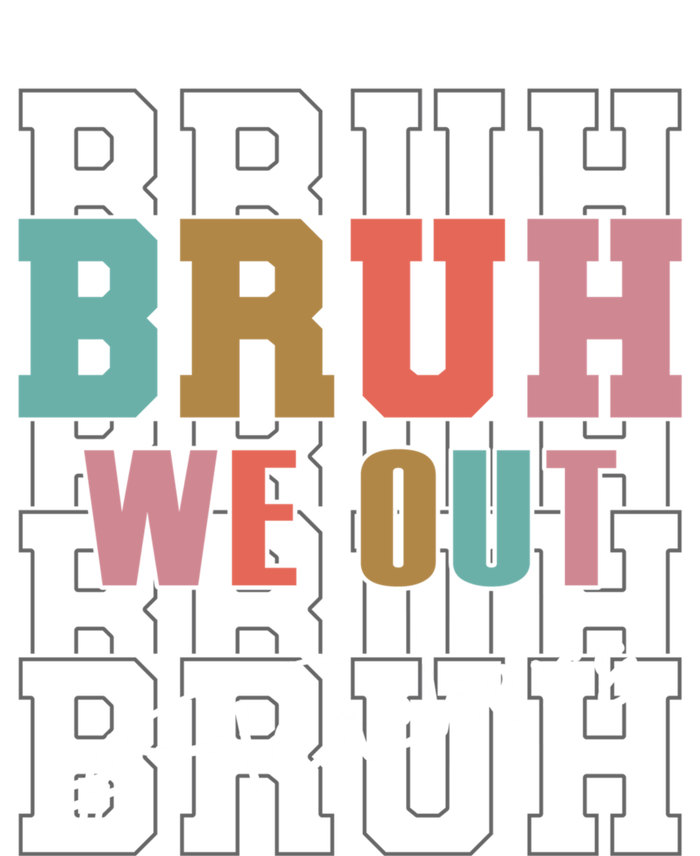 Cute End Of School Year Teacher Summer Bruh We Out Teachers Cute Gift Women's Long Sleeve Flannel Pajama Set 