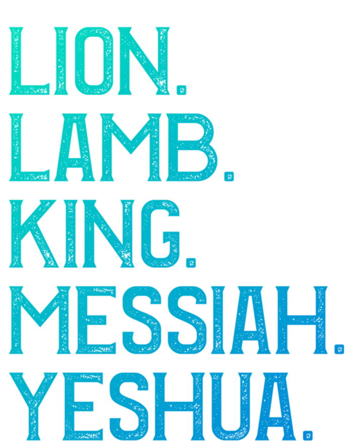 Distressed Lion Lamb King Messiah Yeshua Christian Bible Gift V-Neck T-Shirt