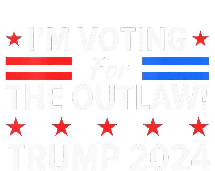 Im Voting For The Outlaw Funny Pro Trump 2024 Election Zip Tote Bag