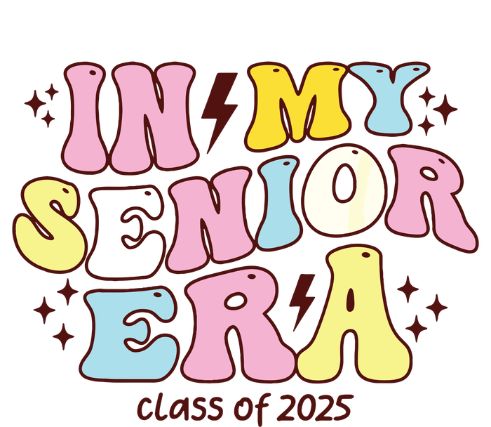 In My Senior Era Class Of 2025 Groovy Senior 2025 Cotton Canvas Jumbo Tote