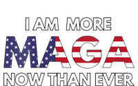 I Am More Maga Now Than Ever American Flag Support Trump Pom Pom 12in Knit Beanie