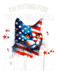 Im Voting For The Convicted Felon Funny Pro Trump Cat Lover V-Neck T-Shirt