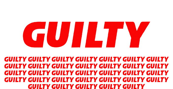 Guilty 34 Times With Red Letters Tank Top