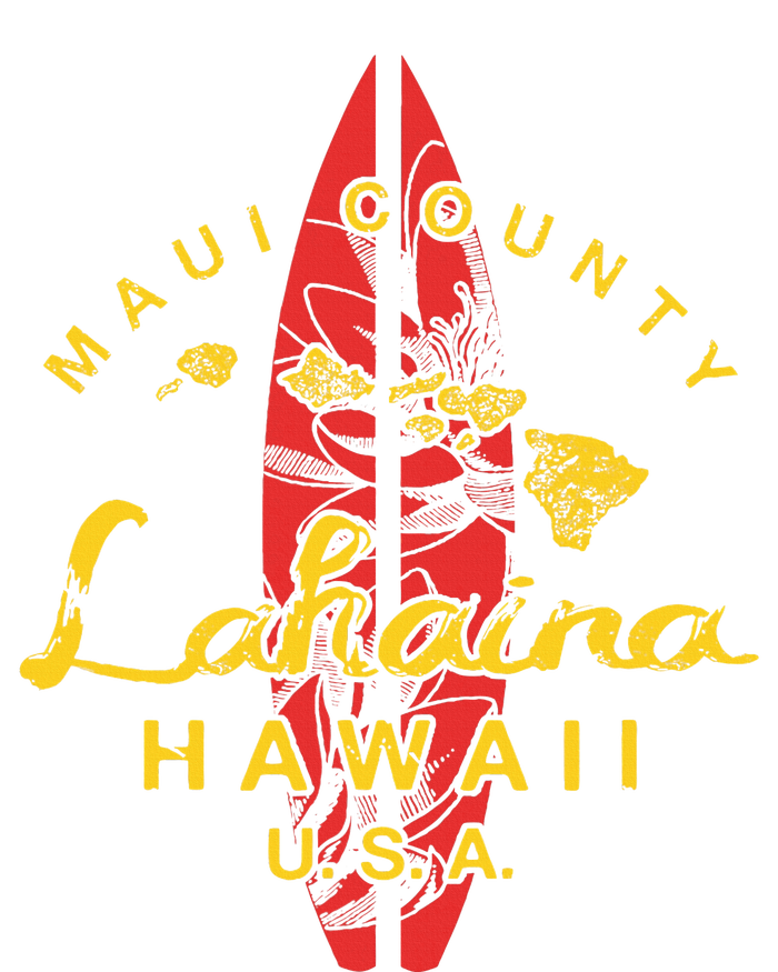 Hawaii Lahaina Maui Vintage Hawaiian Islands Surf T-Shirt