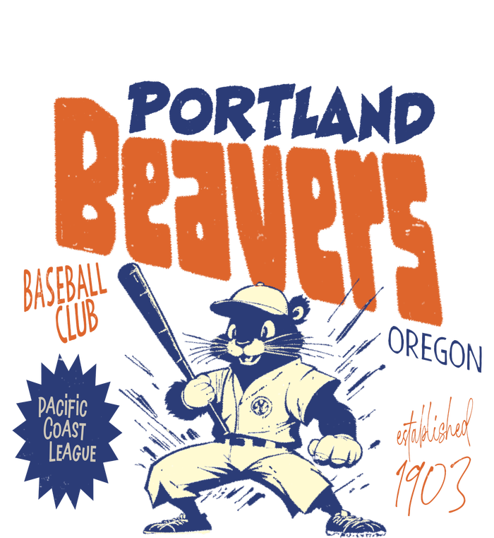 Portland Beavers Minor League Baseball Team 1903 Kids Long Sleeve Shirt