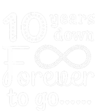 10 Years Down Forever To Go Cute 10th Wedding Anniversary Poster