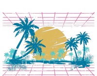 Sunset Palm Trees Beach 80s Art Vaporwave Tropical Summer Kids Hoodie