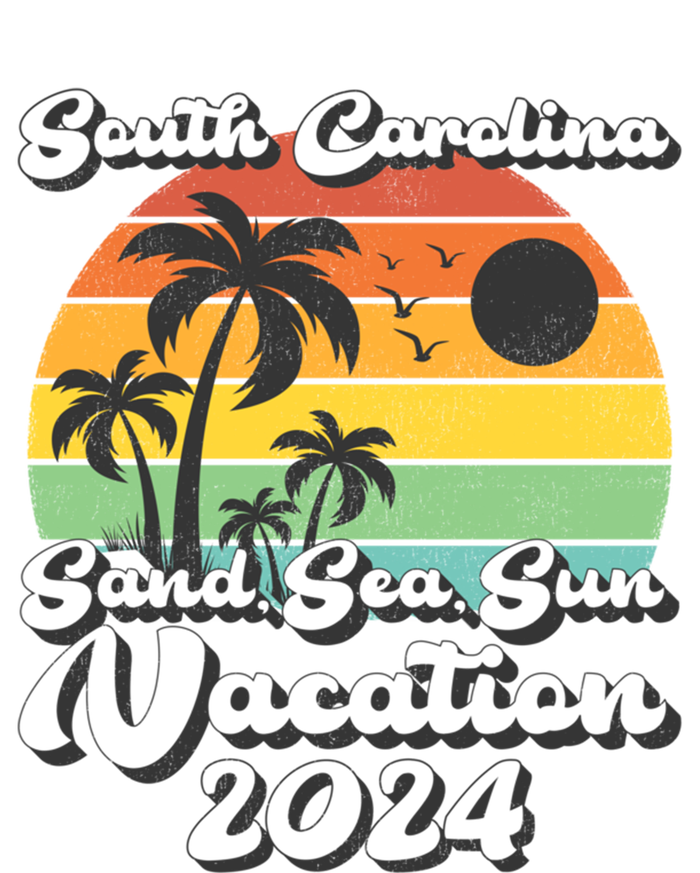 Vintage Sand Sea Sun Vacation 2024 South Carolina Beach Gift T-Shirt