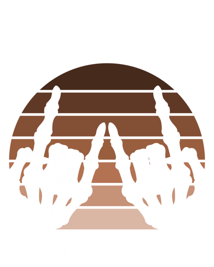 We Rock Together Rocker Skeleton Hand Retro Sunset Funny Gift Magnet